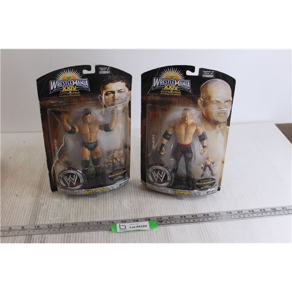 (2) WrestleMania XXIV Figurines with Micro Aggression Figurines - Kane, Barista