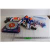 Image 1 : (3) NERF Elite Toy Guns, Target Board, (15+) NERF Bullets