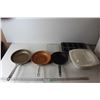 Image 1 : Corning Ware Dish with Lid + (3) Pans + Misc. Kitchen Items