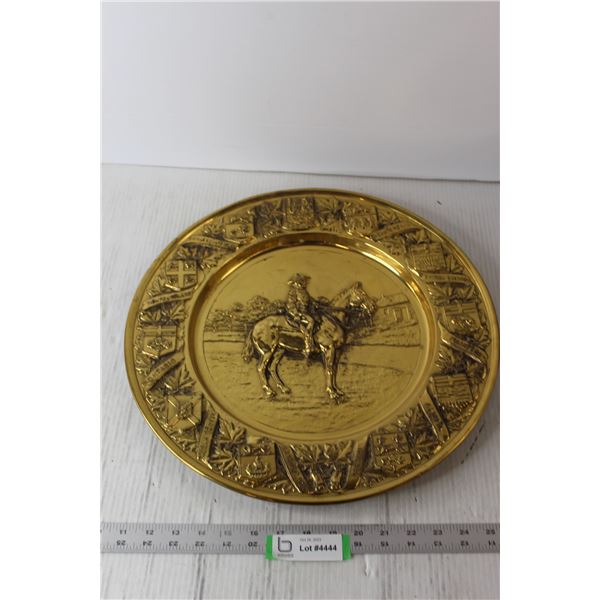 Metal Canadian Provincial Decorative Plate