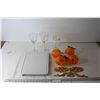 Image 1 : (2) Wine Glasses + Dem Glass Jar + Misc.