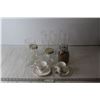 Image 1 : (2) Tea Cups and Saucers + Glass Jar + Large Glasses + Misc.