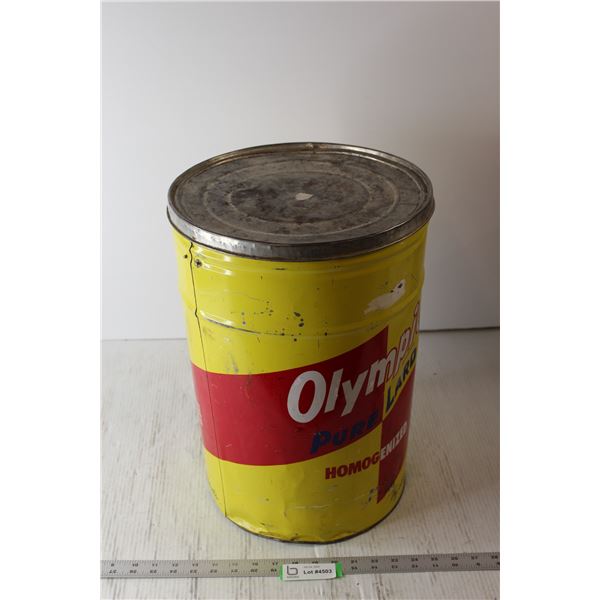 Olympic Pure Lard Tin 17" Tall