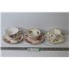 Image 1 : (3) Tea Cups w/Saucers - (Consort - Doyle - Queen Anne)