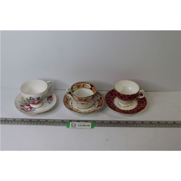 (3) Tea Cups w/Saucers - (Ronisa - Royal Vale - Cauldon)