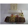 Image 1 : (8) Assorted Perfume Bottles-some empty, Apple Keyboard, Cosmetics Cookbook, and Small Rug 30" long