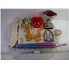 Image 1 : Misc. Items-Gloves, Doilies, Umbrella, Trivet, Broken Capodimonte, Recorder etc..