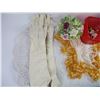 Image 2 : Misc. Items-Gloves, Doilies, Umbrella, Trivet, Broken Capodimonte, Recorder etc..