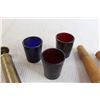 Image 2 : (2) Wooden Spigots, (3) Glasses, Misc.
