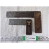 Image 1 : (2) Brass and Wood Carpenters Square