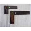 Image 2 : (2) Brass and Wood Carpenters Square