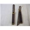 Image 2 : (2) Vintage Brass and Wood Sliding Bevel Gauges