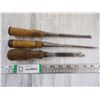 Image 1 : (3) Antique Carpenter Wood Chisels