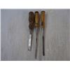 Image 2 : (3) Antique Carpenter Wood Chisels