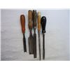 Image 3 : (5) Antique Carpenter Wood Chisels