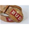 Image 2 : Budweiser Leather Tooled Belt