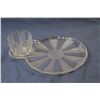 Image 2 : Jeanette Glass Dew Drop Snack Set (set of 4)