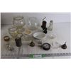 Image 1 : (2) Glass Bowls, Glass Jar, Light Switch Part, Misc.