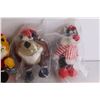 Image 3 : (2) Garfield Plushies, (2) Looney Tunes Plushies, (10+) Small Toys