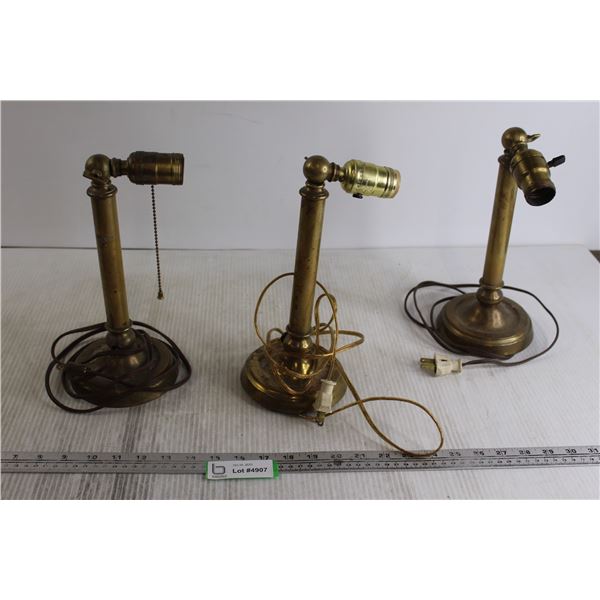 (3) Lamp Bases - Untested