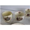 Image 2 : 7-Piece Royalty Dish Set - (3) Teacups - (1) has Broken Handle, (2) Saucers, (2) Small Dishes