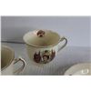 Image 3 : 7-Piece Royalty Dish Set - (3) Teacups - (1) has Broken Handle, (2) Saucers, (2) Small Dishes