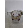 Image 2 : Glass Cream and Sugar Holders, Lid, and Small Spinning Dish