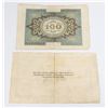 Image 2 : #81 GERMAN WEIMAR LOT OF 2 PAPER NOTES MONEY BILLS