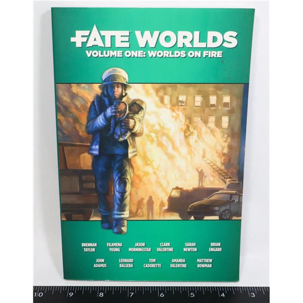 #109 FATE WORLDS 1 WORLES ON FIRE SOFTCOVER RPG