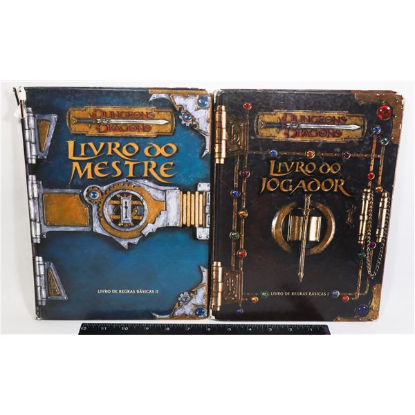 #124 LOT OF 2 PORTUGUESE D&D RULEBOOKS PLAYER +