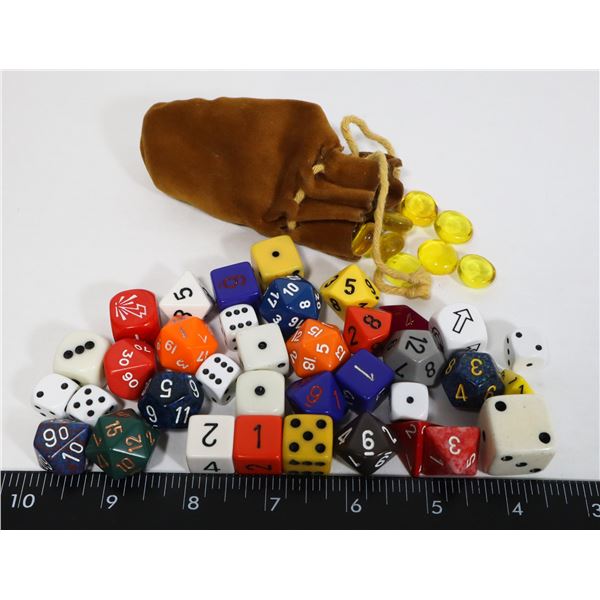 #149 LOT RPG GAME DICE ASSORTED STYLES COUNTERS