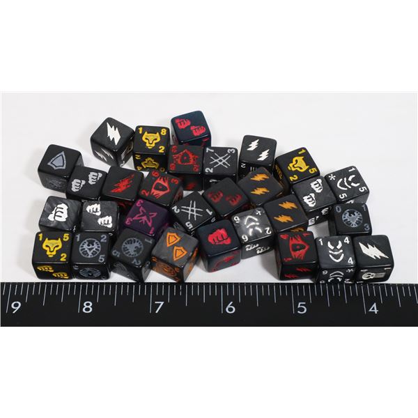 #152 DICEMASTERS MARVEL GAME LOT OF DICE BLACK