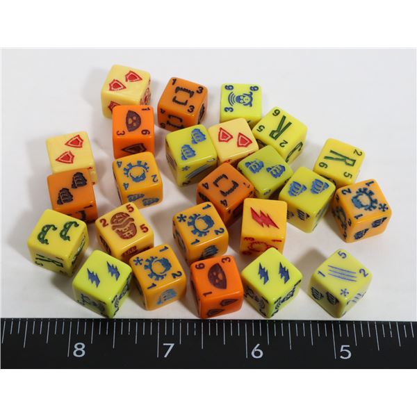 #155 DICEMASTERS MARVEL GAME LOT YELLOW ORANGE