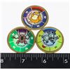 Image 1 : #237 POKÉMON BATTLING COIN GAME LOT OF 3 1999 INC