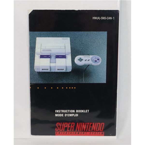 #474 SUPER NINTENDO INSTRUCTION BOOKLET