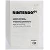 Image 1 : #475 NINTENDO 64 N64 INFORMATION BOOKLET