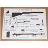 Image 1 : #522 VINTAGE POSTER U.S. RIFLE M14 DIAGRAM PARTS