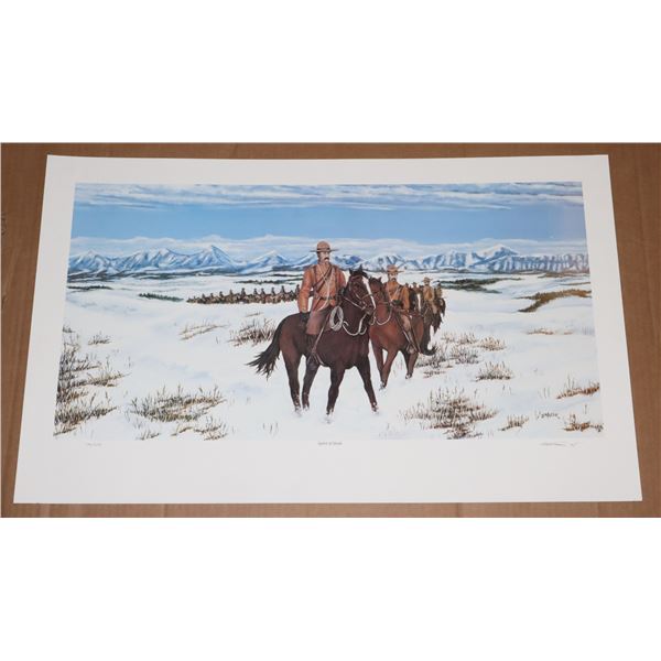 #533 NWMP SPIRIT OF STEELE 1995 PRINT RCMP POSTER