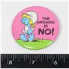 Image 1 : #640 VINTAGE SMURFS BUTTON SMURFETTE 1980 USA