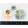 Image 1 : #644 NHL LOT OF 3 VINTAGE BUTTONS GO CANUCKS GO