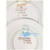 Image 2 : #676 LOT OF 2 FLORAL PATTERN PLATES SIGNED ON BACK