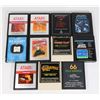 Image 1 : #465C ATARI 2600 LOT OF 11 GAMES INC BATTLEZONE VIDTEC