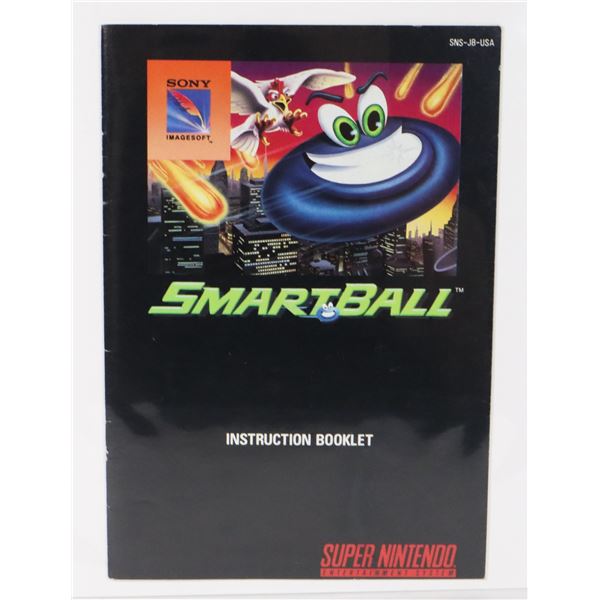 SUPER NINTENDO SMARTBALL INSTRUCTIONS WORN