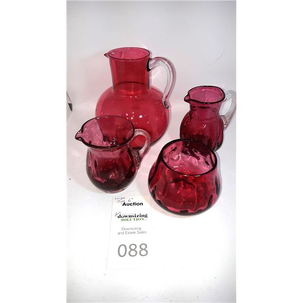 Cranberry Glass Cat A