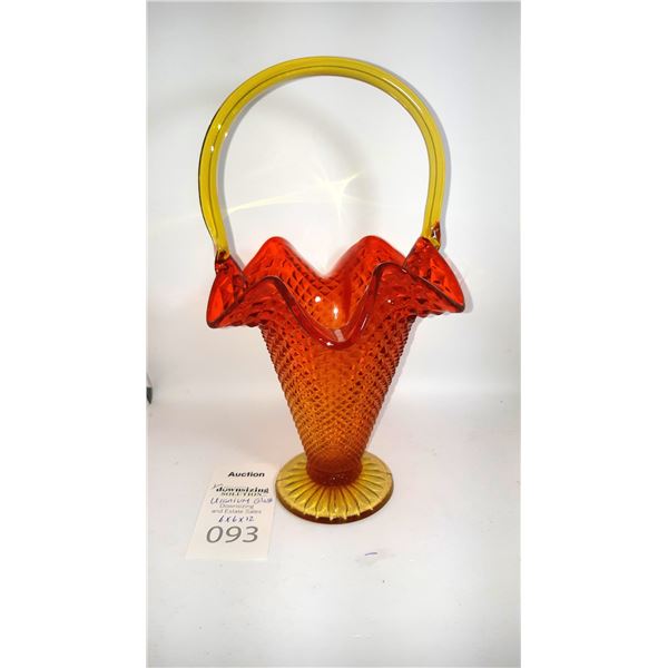 Amberina Art Glass Cat A