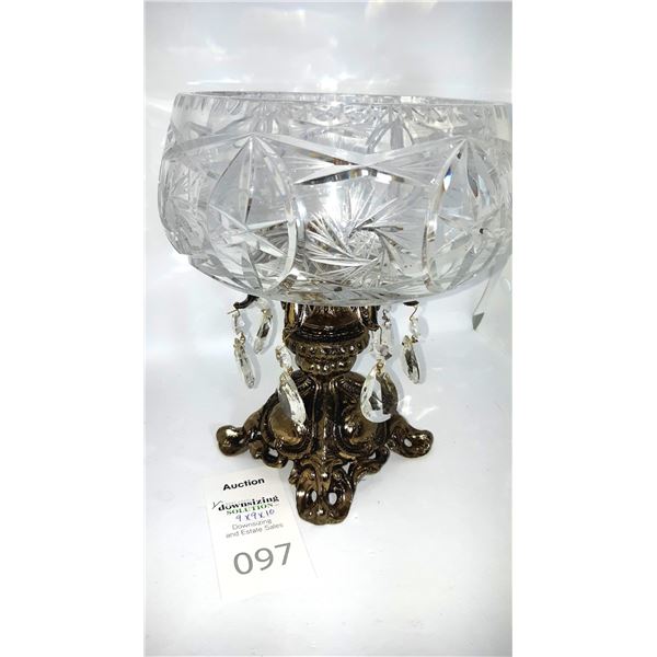 Crystal & Brass Centerpiece Cat A