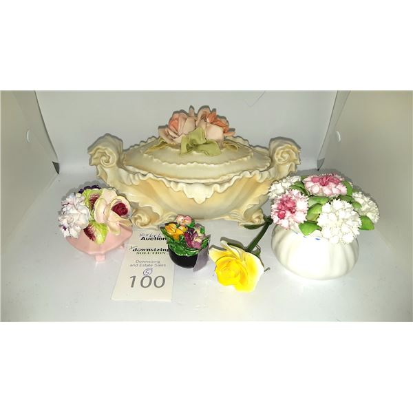 Porcelain Jewelry Box & More Cat A