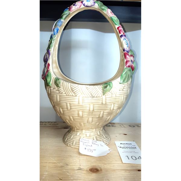 Ceramic Floral Basket Cat A