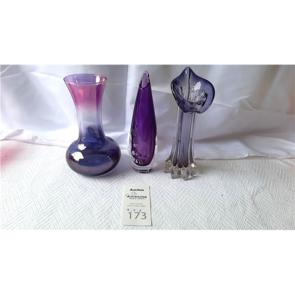 Purple Art Glass Cat A