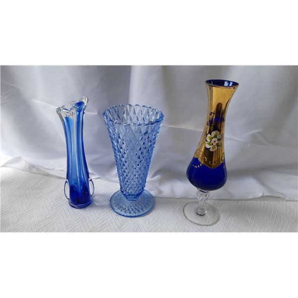 Blue Art Glass Cat A